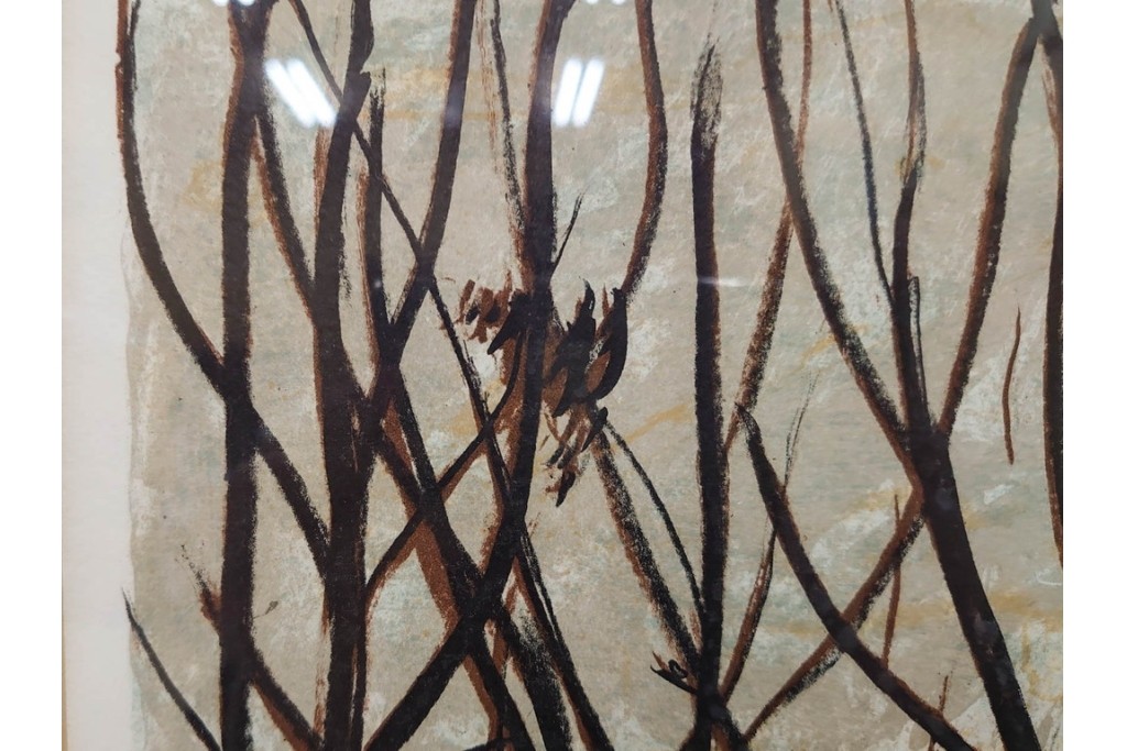 真作　サイン入り　荻須高徳　「クーバン(クーヴァン)」　153/185　修道院を描いたリトグラフ　外箱付き　(R-086442)