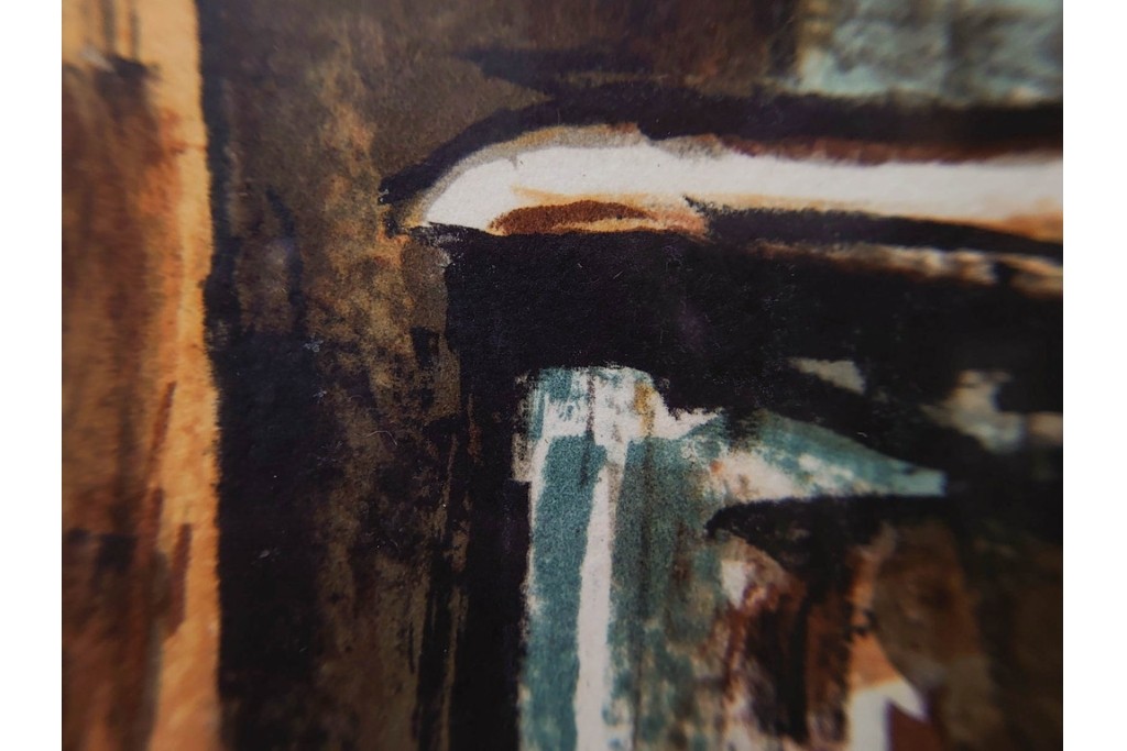 真作　サイン入り　荻須高徳　「クーバン(クーヴァン)」　153/185　修道院を描いたリトグラフ　外箱付き　(R-086442)