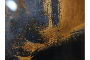 真作　サイン入り　荻須高徳　「パリの街角」?　90/100　街の一角を切り取ったリトグラフ　外箱付き　(R-086443)