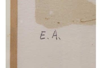 真作　サイン入り　荻須高徳　「雪景色」　EA版　冬の静けさが伝わってくるリトグラフ　外箱付き　(R-086444)