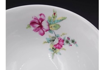 フランス　LIMOGES(リモージュ)　Georges Boyer(ジョルジュ・ボワイエ)　ピンクの花模様が可憐なトリオ5客セット　(R-086445)