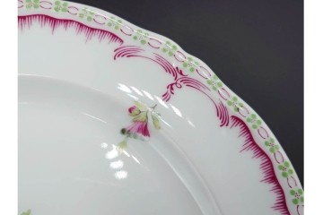 フランス　LIMOGES(リモージュ)　Georges Boyer(ジョルジュ・ボワイエ)　ピンクの花模様が可憐なトリオ5客セット　(R-086445)