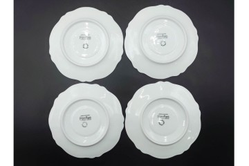 フランス　LIMOGES(リモージュ)　Georges Boyer(ジョルジュ・ボワイエ)　ピンクの花模様が可憐なトリオ5客セット　(R-086445)