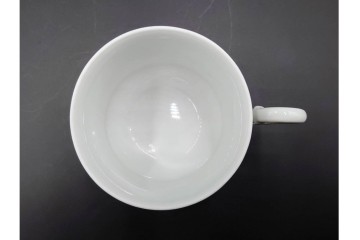 フランス　LIMOGES(リモージュ)　Haviland(アビランド)　Ruban(リュバン)　花模様とブルーのリボンが調和するトリオ3客セット　(R-086446)