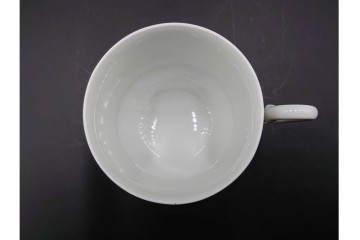 フランス　LIMOGES(リモージュ)　Haviland(アビランド)　Ruban(リュバン)　花模様とブルーのリボンが調和するトリオ3客セット　(R-086447)