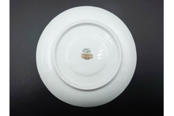 イタリア　Richard Ginori(リチャードジノリ)　イタリアンフルーツ　サックスフラワー　インペロカメリア　カップ&ソーサー・クリーマー・シュガーポット・スプーンレストの洋食器6点セット　(R-086448)