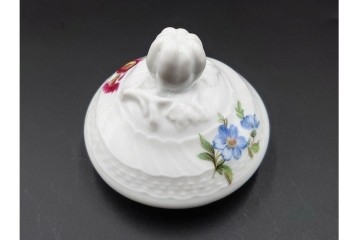 イタリア　Richard Ginori(リチャードジノリ)　イタリアンフルーツ　サックスフラワー　インペロカメリア　カップ&ソーサー・クリーマー・シュガーポット・スプーンレストの洋食器6点セット　(R-086448)