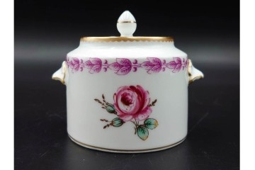 イタリア　Richard Ginori(リチャードジノリ)　イタリアンフルーツ　サックスフラワー　インペロカメリア　カップ&ソーサー・クリーマー・シュガーポット・スプーンレストの洋食器6点セット　(R-086448)