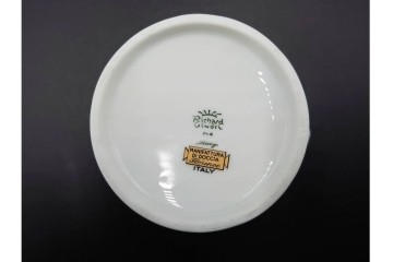 イタリア　Richard Ginori(リチャードジノリ)　イタリアンフルーツ　サックスフラワー　インペロカメリア　カップ&ソーサー・クリーマー・シュガーポット・スプーンレストの洋食器6点セット　(R-086448)