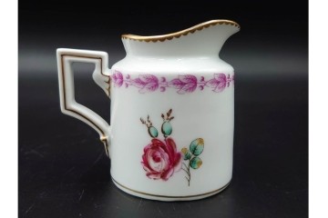 イタリア　Richard Ginori(リチャードジノリ)　イタリアンフルーツ　サックスフラワー　インペロカメリア　カップ&ソーサー・クリーマー・シュガーポット・スプーンレストの洋食器6点セット　(R-086448)