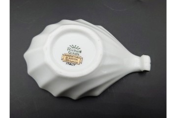 イタリア　Richard Ginori(リチャードジノリ)　イタリアンフルーツ　サックスフラワー　インペロカメリア　カップ&ソーサー・クリーマー・シュガーポット・スプーンレストの洋食器6点セット　(R-086448)