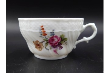 イタリア　Richard Ginori(リチャードジノリ)　サックスフラワー　カップ&ソーサー・プレートのトリオ4客セット　(R-086449)