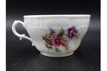 イタリア　Richard Ginori(リチャードジノリ)　サックスフラワー　カップ&ソーサー・プレートのトリオ4客セット　(R-086449)