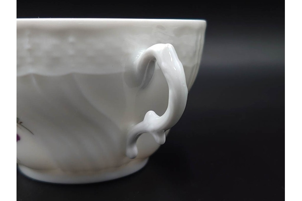 イタリア　Richard Ginori(リチャードジノリ)　サックスフラワー　カップ&ソーサー・プレートのトリオ4客セット　(R-086449)