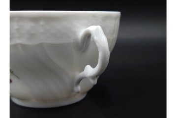 イタリア　Richard Ginori(リチャードジノリ)　サックスフラワー　カップ&ソーサー・プレートのトリオ4客セット　(R-086449)