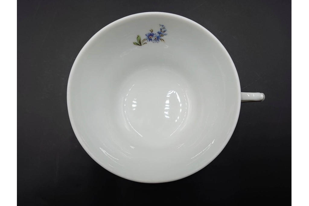 イタリア　Richard Ginori(リチャードジノリ)　サックスフラワー　カップ&ソーサー・プレートのトリオ4客セット　(R-086449)