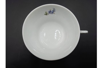 イタリア　Richard Ginori(リチャードジノリ)　サックスフラワー　カップ&ソーサー・プレートのトリオ4客セット　(R-086449)