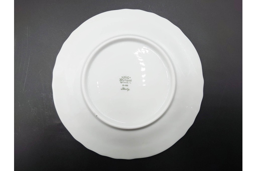 イタリア　Richard Ginori(リチャードジノリ)　サックスフラワー　カップ&ソーサー・プレートのトリオ4客セット　(R-086449)