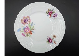 イタリア　Richard Ginori(リチャードジノリ)　サックスフラワー　カップ&ソーサー・プレートのトリオ4客セット　(R-086449)