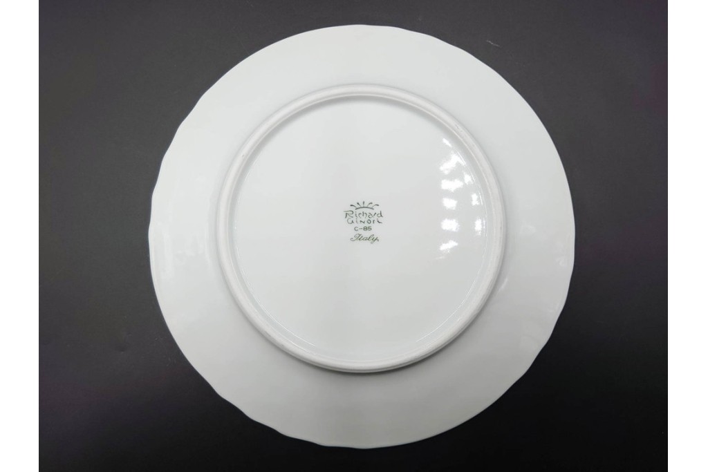 イタリア　Richard Ginori(リチャードジノリ)　サックスフラワー　カップ&ソーサー・プレートのトリオ4客セット　(R-086449)