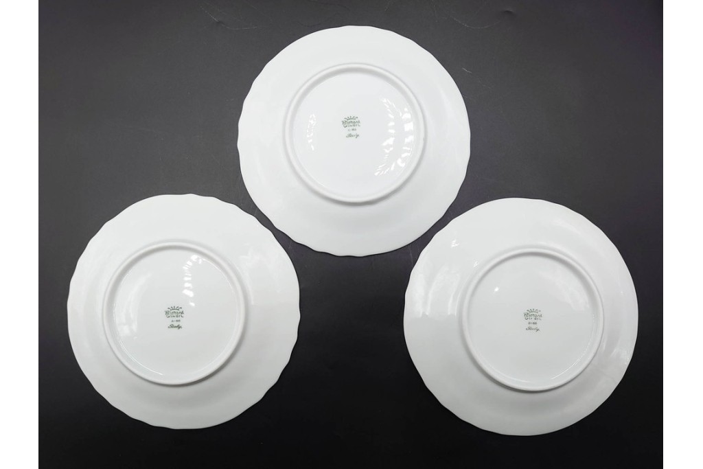 イタリア　Richard Ginori(リチャードジノリ)　サックスフラワー　カップ&ソーサー・プレートのトリオ4客セット　(R-086449)