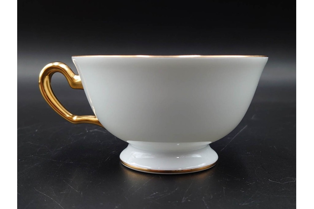 大倉陶園(OKURA/OAC)　色蒔き(ピンク)　ゴールドライン(リムシェープ)　カップ&ソーサー4客セット　(R-086450)