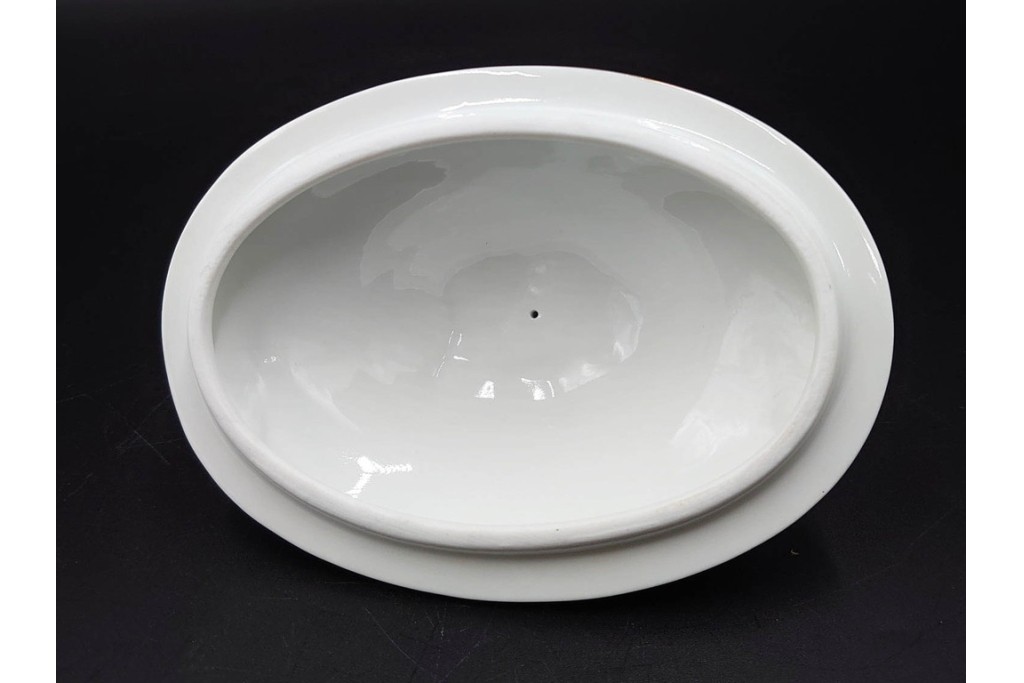 イタリア　Richard Ginori(リチャードジノリ)　ペルージャ(ベッキオフルーツ)　果物模様が愛らしいティーポット・シュガーポット・クリーマーセット　(R-086451)