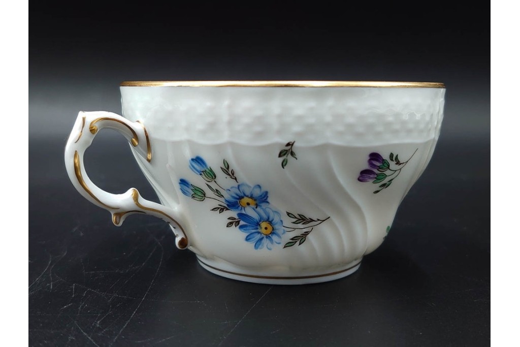 イタリア　Richard Ginori(リチャードジノリ)　ペルージャ(ベッキオフルーツ)　果物模様が愛らしいトリオ4客セット　(R-086452)