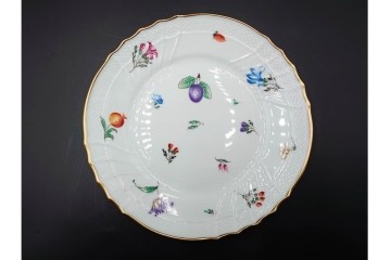 イタリア　Richard Ginori(リチャードジノリ)　ペルージャ(ベッキオフルーツ)　果物模様が愛らしいトリオ4客セット　(R-086452)