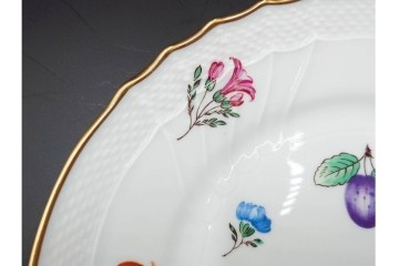 イタリア　Richard Ginori(リチャードジノリ)　ペルージャ(ベッキオフルーツ)　果物模様が愛らしいトリオ4客セット　(R-086452)