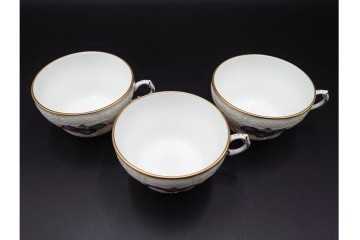 イタリア　Richard Ginori(リチャードジノリ)　ペルージャ(ベッキオフルーツ)　果物模様が愛らしいトリオ4客セット　(R-086452)