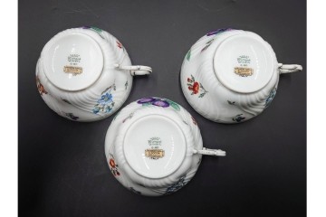 イタリア　Richard Ginori(リチャードジノリ)　ペルージャ(ベッキオフルーツ)　果物模様が愛らしいトリオ4客セット　(R-086452)