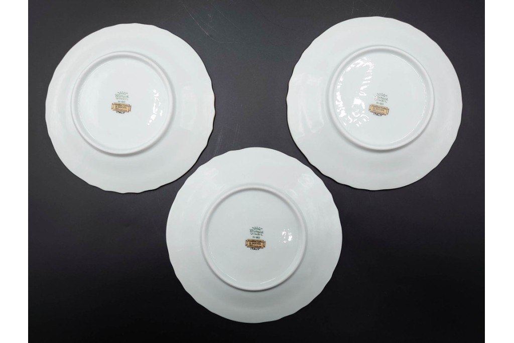 イタリア　Richard Ginori(リチャードジノリ)　ペルージャ(ベッキオフルーツ)　果物模様が愛らしいトリオ4客セット　(R-086452)