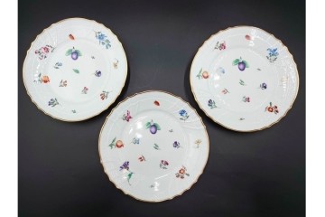 イタリア　Richard Ginori(リチャードジノリ)　ペルージャ(ベッキオフルーツ)　果物模様が愛らしいトリオ4客セット　(R-086452)