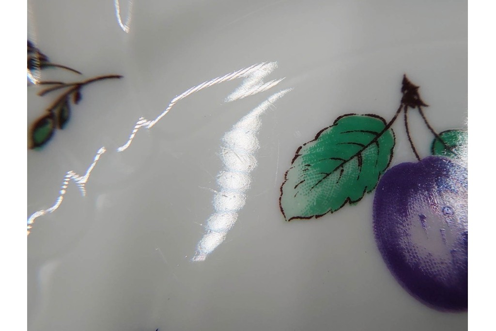 イタリア　Richard Ginori(リチャードジノリ)　ペルージャ(ベッキオフルーツ)　果物模様が愛らしいトリオ4客セット　(R-086452)