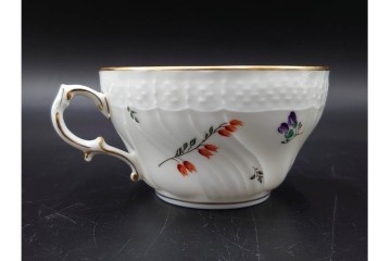 イタリア　Richard Ginori(リチャードジノリ)　ペルージャ(ベッキオフルーツ)　果物模様が愛らしいトリオ4客セット　(R-086453)