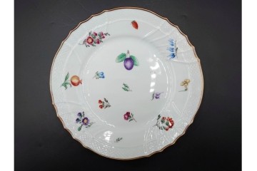 イタリア　Richard Ginori(リチャードジノリ)　ペルージャ(ベッキオフルーツ)　果物模様が愛らしいトリオ4客セット　(R-086453)