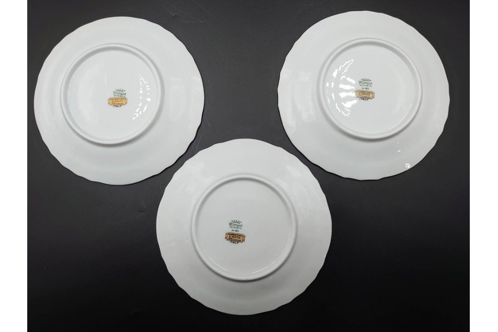 イタリア　Richard Ginori(リチャードジノリ)　ペルージャ(ベッキオフルーツ)　果物模様が愛らしいトリオ4客セット　(R-086453)