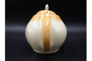 イギリスヴィンテージ　Susie Cooper(スージークーパー)　グレイリーフ　ティーポット・クリーマー・カップ&ソーサー2客・プレート・ミニボウルの洋食器6点セット　(R-086455)