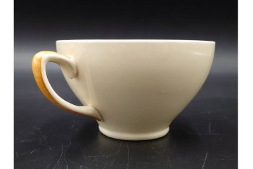 イギリスヴィンテージ　Susie Cooper(スージークーパー)　グレイリーフ　ティーポット・クリーマー・カップ&ソーサー2客・プレート・ミニボウルの洋食器6点セット　(R-086455)