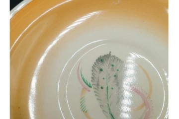 イギリスヴィンテージ　Susie Cooper(スージークーパー)　グレイリーフ　ティーポット・クリーマー・カップ&ソーサー2客・プレート・ミニボウルの洋食器6点セット　(R-086455)