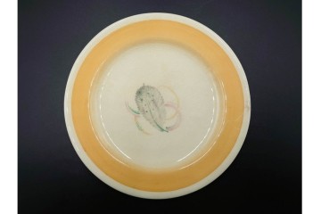 イギリスヴィンテージ　Susie Cooper(スージークーパー)　グレイリーフ　ティーポット・クリーマー・カップ&ソーサー2客・プレート・ミニボウルの洋食器6点セット　(R-086455)