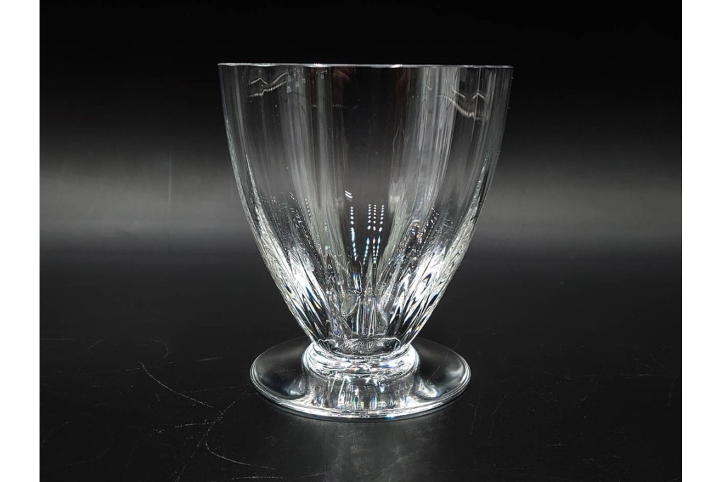 フランス　Baccarat(バカラ)　フロール　波打つラインが美しいグラス5客セット　(R-086456)