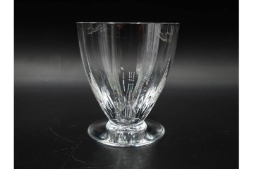 フランス　Baccarat(バカラ)　フロール　波打つラインが美しいグラス5客セット　(R-086456)