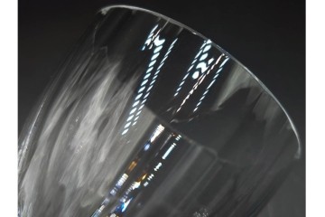 フランス　Baccarat(バカラ)　フロール　波打つラインが美しいグラス5客セット　(R-086456)