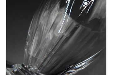 フランス　Baccarat(バカラ)　フロール　波打つラインが美しいグラス5客セット　(R-086456)