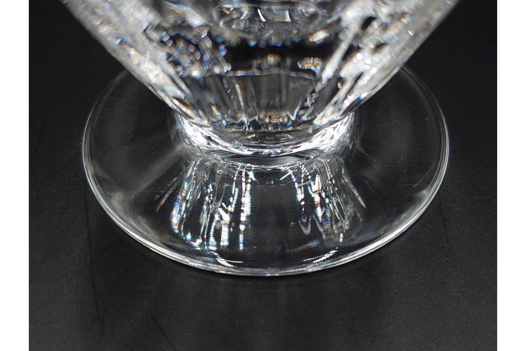 フランス　Baccarat(バカラ)　フロール　波打つラインが美しいグラス5客セット　(R-086456)