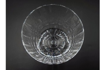 フランス　Baccarat(バカラ)　フロール　波打つラインが美しいグラス5客セット　(R-086456)