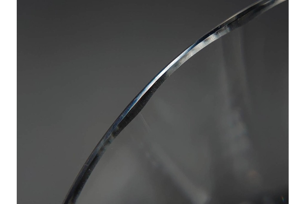 フランス　Baccarat(バカラ)　フロール　波打つラインが美しいグラス5客セット　(R-086456)