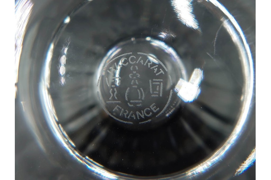 フランス　Baccarat(バカラ)　フロール　波打つラインが美しいグラス5客セット　(R-086456)